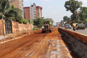 Evolution des travaux de reconstruction de la route Pont 8 Novembre-Belle Vue (Constat)