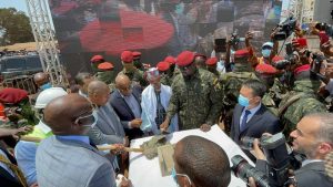 Conakry: Colonel Doumbouya pose la première pierre de la construction d'un échangeur à Bambeto