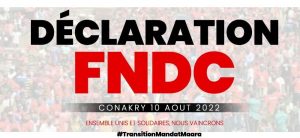 Le FNDC réagit à sa prétendue dissolution par le ministre Mory Condé (Déclaration)