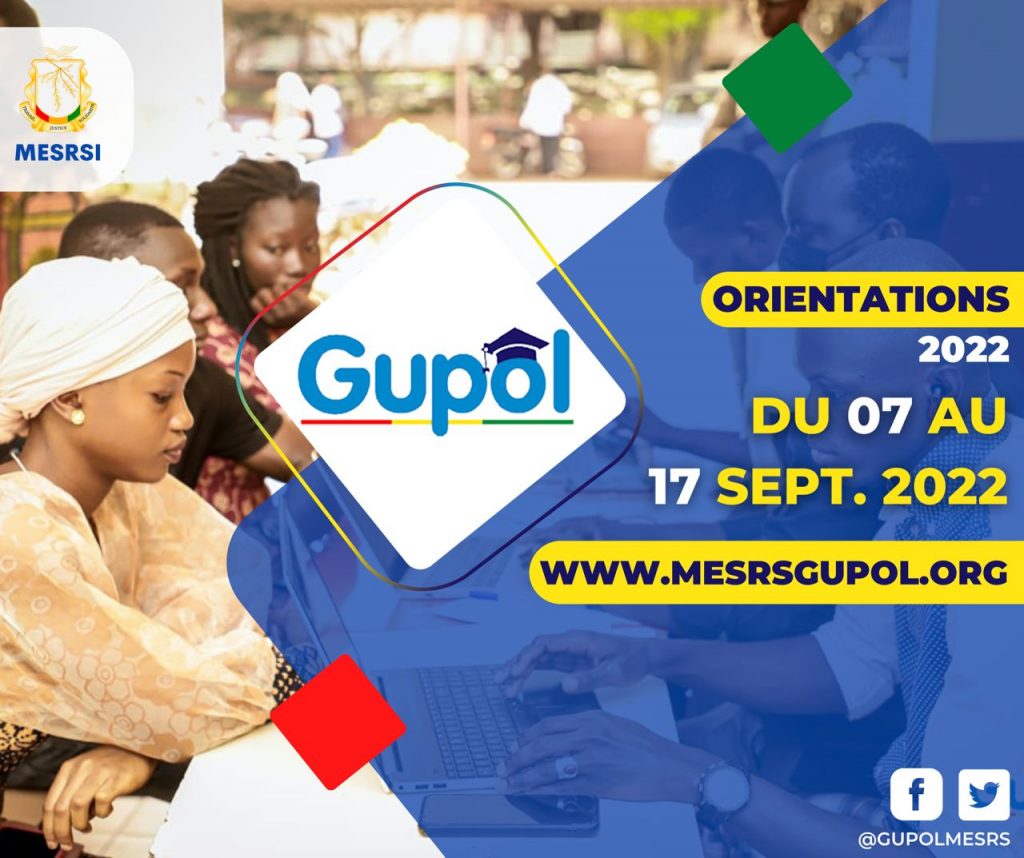 Orientation des nouveaux étudiants: communiqué relatif à l'ouverture de la plateforme GUPOL session 2022