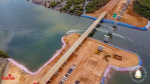 Winning Consortium Simandou: inauguration et mise en service d'un pont de 247 m sur le fleuve Mankudu