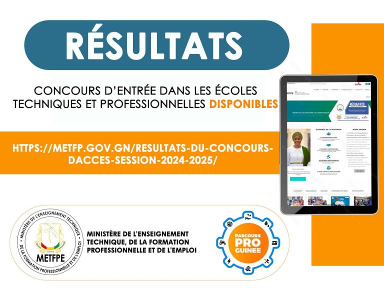 Voici les résultats du concours d'accès aux écoles techniques et professionnelles