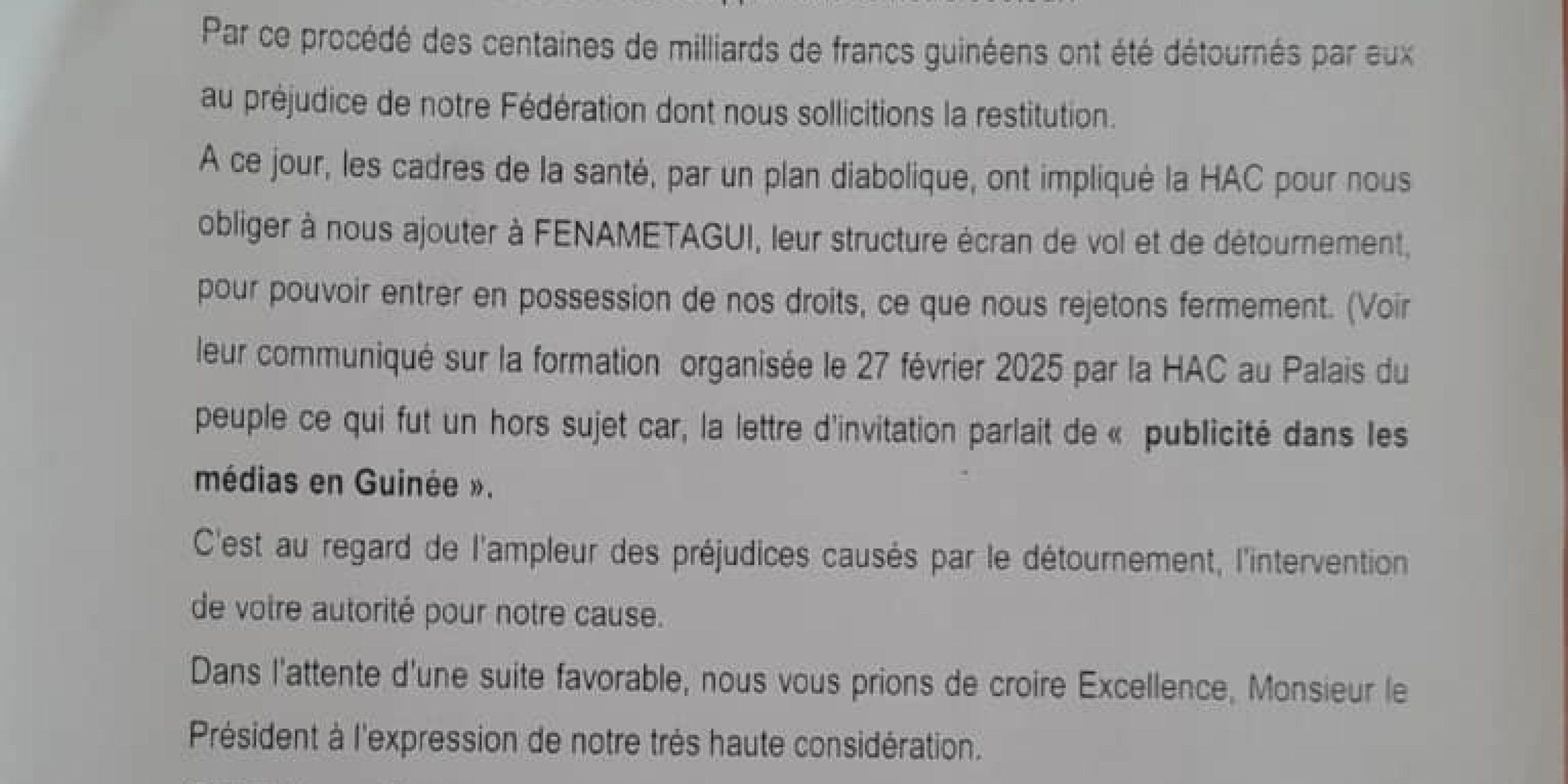 Santé : La FEGAGTH interpelle Général Mamadi Doumbouya suite à l’interdiction de la diffusion des publicités des guérisseurs traditionnels dans les médias par la HAC