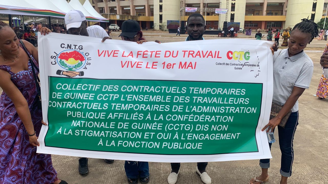 Le cri de cœur du collectif des contractuels temporaires de Guinée : « On ne veut même pas une rémunération, on veut quitter du rang de contractuel au rang de fonctionnaire » (Gilbert Lamah)